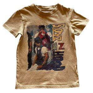 Cotton-On Boys N The Hood Graphic Tan T-Shirt Size 6 Great Condition!